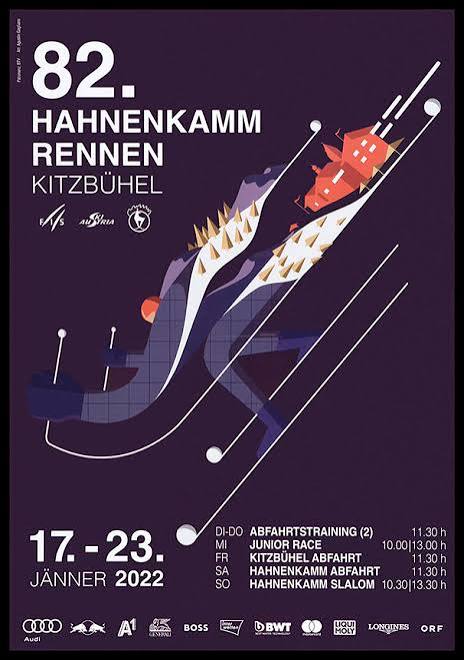 82. Hahnenkammrennen Kitzbühel Poster (2022)