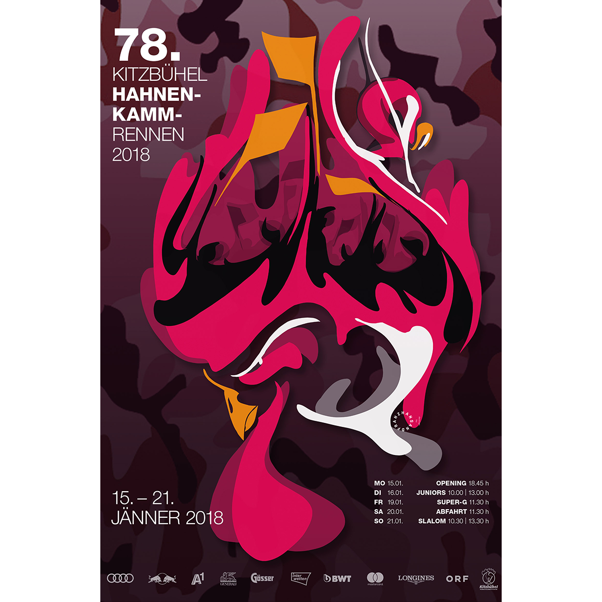 78. Kitzbühel Hahnenkammrennen Poster (2018)
