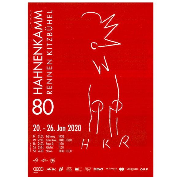 80. Hahnenkammrennen Kitzbühel Poster (2020)